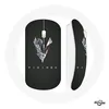 Image de Souris Sans Fil Vikings Série Saison 6 logo V Epée Gris Fond Noir (Maniacase)