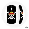 Image de Souris Sans Fil One Piece Manga Tete de Mort Fond Noir (Maniacase)