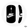Image de Souris Sans Fil Nike Logo blanc fond Noir (Maniacase)