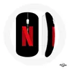 Image de Souris Sans Fil Netflix Logo rouge fond noir (Maniacase)