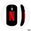 Image de Souris sans fil - Netflix - Logo rouge - Compatible Mac et PC - USB wifi - Noir