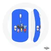 Image de Souris Sans Fil BTS BT21 Tata Chimmy Cooky Rj Koya Shooky Et Mang Jouent De la musique Fond Bleu (Maniacase)