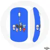 Image de Souris Sans Fil - BTS - BT21 - Joue de la musique - Compatible Mac et PC - Fond bleu