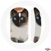 Image de Souris Sans Fil Siamois Noir et blanc Yeux Bleus