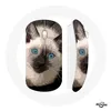 Image de Souris Sans Fil Chat Siamois Noir et blanc aux Yeux Bleus (Maniacase)