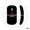 Image de Souris Sans Fil Blackpink in Your Area Fond Noir Logo Rose (Maniacase)