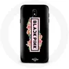Image de Coque pour Samsung Galaxy J3 2017 Blackpink Groupe de K-pop Logo Noir Rose Fond Noir