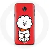 Image de Coque pour Samsung Galaxy S4 BTS Bangtan Garçons BT21 RJ de Jin Fond Rouge
