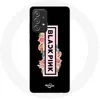 Image de Coque pour Samsung Galaxy A52 Blackpink Groupe de K-pop Logo Noir Rose Fond Noir