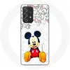 Image de Coque - MANIACASE - Samsung Galaxy A33 5G - Silicone Souple - Mickey Mouse Fleurs Coeurs - Blanc/Noir noir