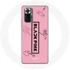 Image de Coque pour Xiaomi Redmi Note 10 Pro - Blackpink - Logo Noir - Silicone Souple - Rose - Mixte noir