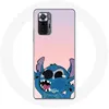 Image de Coque - Xiaomi - Redmi Note 10 Pro - Silicone - Souple - Motif Stitch - Rose noir