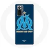 Image de Coque pour Xiaomi Redmi Note 10 Pro - OM - Logo Bleu - Silicone Souple - Sportif - Protection noir