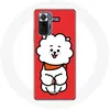 Image de Coque - MANIACASE - Xiaomi Redmi Note 10 Pro - Rouge - BTS Bangtan Garçons BT21 RJ - Silicone Souple rouge