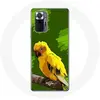 Image de Coque pour Xiaomi Redmi Note 10 Pro Oiseaux de Perruches jaune Fond Vert