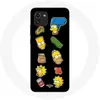 Image de Coque pour Samsung Galaxy A03 Les Simpson autocollants fond noir