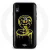 Image de Coque pour Iphone X Cobra Kai Logo Jaune Fond Noir Affiche Série