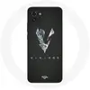 Image de Coque pour Samsung Galaxy A03 Vikings Série Saison 6 logo V Epée Gris Fond Noir