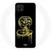 Image de Coque pour Samsung Galaxy A22 5G Cobra Kai Logo Jaune Fond Noir Affiche Série