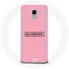 Image de Coque pour Samsung Galaxy A8 2018 Blackpink Groupe de K-pop Logo Fond Rose