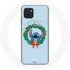 Image de Coque pour Samsung Galaxy A03 Stitch neige joyeux Noël bleu