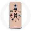 Image de Coque pour Samsung Galaxy J6 2018 BTS TinyTAN Animation Affiche RM Jin Suga J-Hope Jimin V Et Jungkook