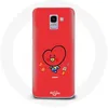 Image de Coque pour Samsung Galaxy J6 2018 BTS Bangtan Garçons BT21 TATA V Fond Rouge
