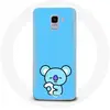Image de Coque pour Samsung Galaxy J6 2018 Bangtan BTS BT21 Koya RM Fond Bleu