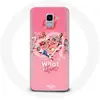 Image de Coque pour Samsung Galaxy A6 2018 TWICE Logo Rouge Affiche What Is Love