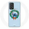 Image de Coque pour Samsung Galaxy A33 5G Stitch neige joyeux Noël bleu
