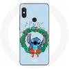 Image de Coque pour Xiaomi Redmi Note 5 Pro Stitch neige joyeux Noël bleu