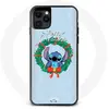 Image de Coque pour Iphone 12 Stitch neige joyeux Noël bleu