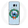 Image de Coque pour Samsung Galaxy S7 Edge Stitch neige joyeux Noël bleu