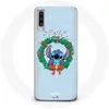 Image de Coque pour Samsung Galaxy A70 Stitch neige joyeux Noël bleu