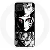 Image de Coque pour Samsung Galaxy A22 5G - Anime Manga - Noir et Blanc - Souple - Protection et Décoration blanc