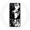 Image de Coque pour Oppo A53 - Anime Manga - Noir et Blanc - Souple - Protection et Décoration blanc