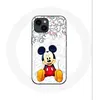 Image de Coque - MANIACASE - Iphone 14 - Mickey Mouse Fleurs Coeurs - Souple - Silicone plastique noir