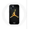 Image de Coque - Maniacase - Iphone 14 - Michael Jordan logo - Jaune - Souple - HD noir