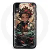 Image de Coque pour Iphone XR - Maniacase - Demon Slayer Tanjiro - Souple - Noir - Anime Manga