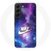 Image de Coque - Nike - Samsung Galaxy S21 FE - Logo Blanc - Espace Coloré - Souple blanc