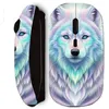 Image de Souris noir Sans Fil Loup blanc reflet violet