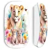 Image de Souris sans fil - MANIACASE - Lionne et ses bébés - Optique - USB - Blanche