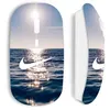 Image de Souris sans fil - Maniacase - Blanc - Logo Nike - Avec récepteur USB - Portable