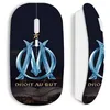 Image de Souris sans fil - maniacase - Blanche - Logo OM bleu et doré - Optique - USB