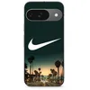Image de Coque pour Google Pixel 9 nike logo arrière-plan Palmiers de Californie la nuit noir
