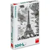 Image de Dino Puzzle 500 pieces Black and White Eiffel Tower (500 pièces)