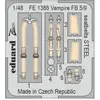 Image de Eduard Vampire FB.5/9 seatbelts STEEL 1/48 AIRFIX