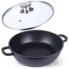 Image de Poêle à frire Orion GRANDE 24 cm en fonte d'aluminium avec couvercle et revêtement antiadhésif granit (2.5L)