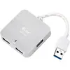 Image de i-tec U3HUBMETAL402 (USB-A, 4 ports), Station d’accueil + hub USB, Argent