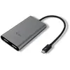 Image de i-tec Thunderbolt 3 vers (DP, 10 cm), Adaptateur données + vidéo, Argent